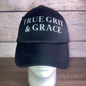 NWT Tiny Truck Company True Grit & Grace Black& White Trucker Hat